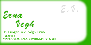 erna vegh business card