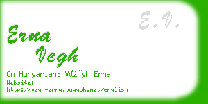 erna vegh business card